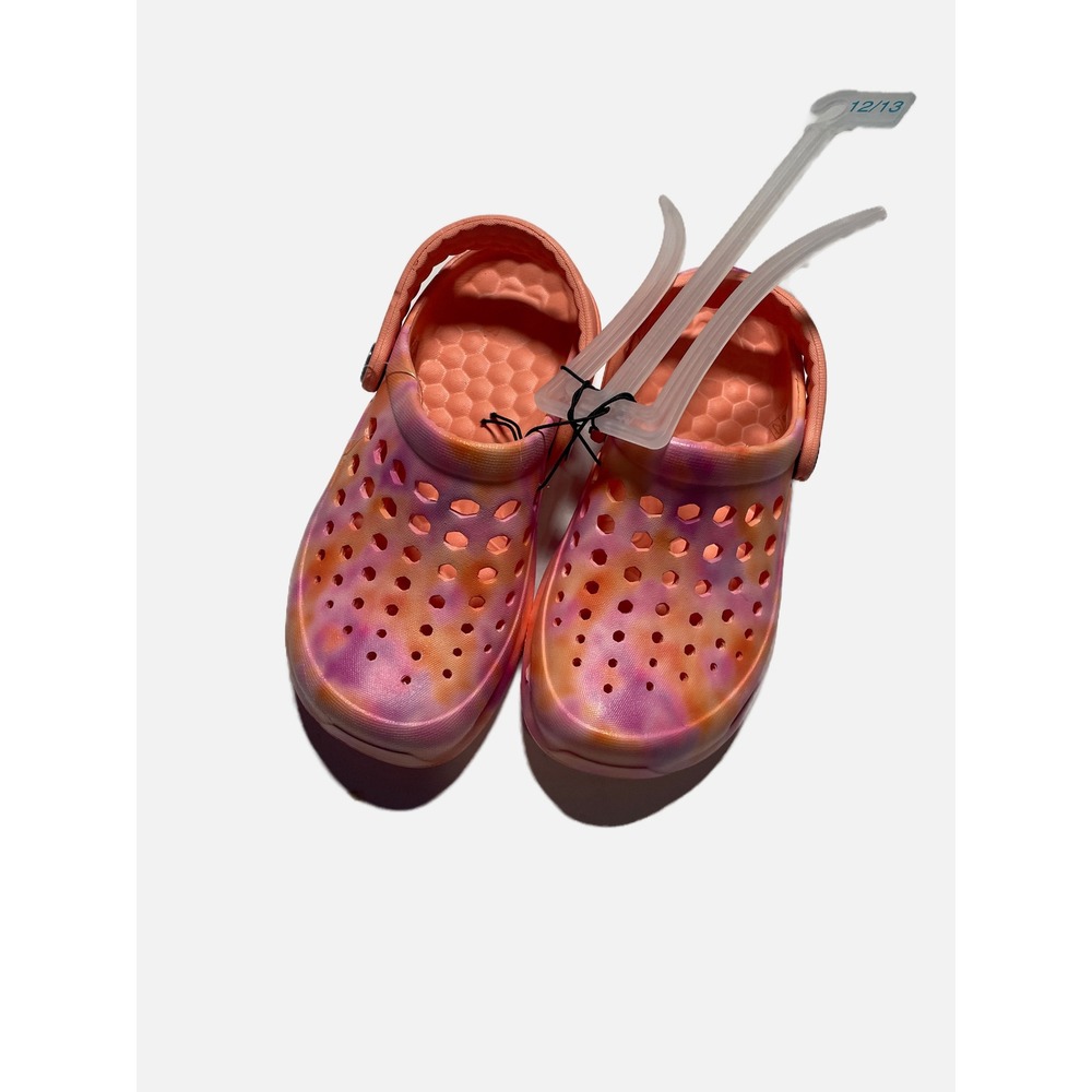 Joybees Clogs Kids Size 12/13 Pink Orange Tie Dye Slip On Water Shoes Summer